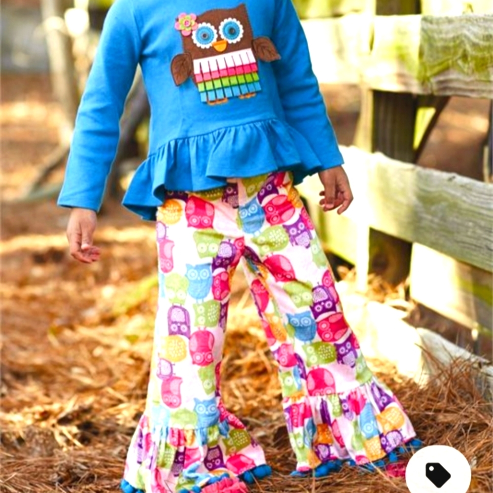 Mud Pie 2pc Owl Disco set